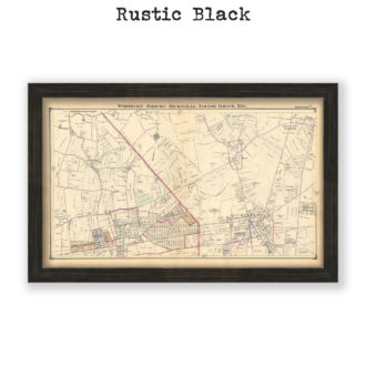 Westbury - Jericho - Hicksville - Locust Grove - Etc., Nassau County Long Island, Antique Map Reproduction - Plate