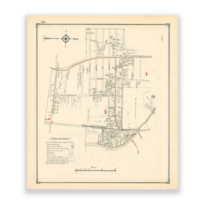 Roslyn Heights, Nassau County Long Island, Antique Map Reproduction - Plate 39