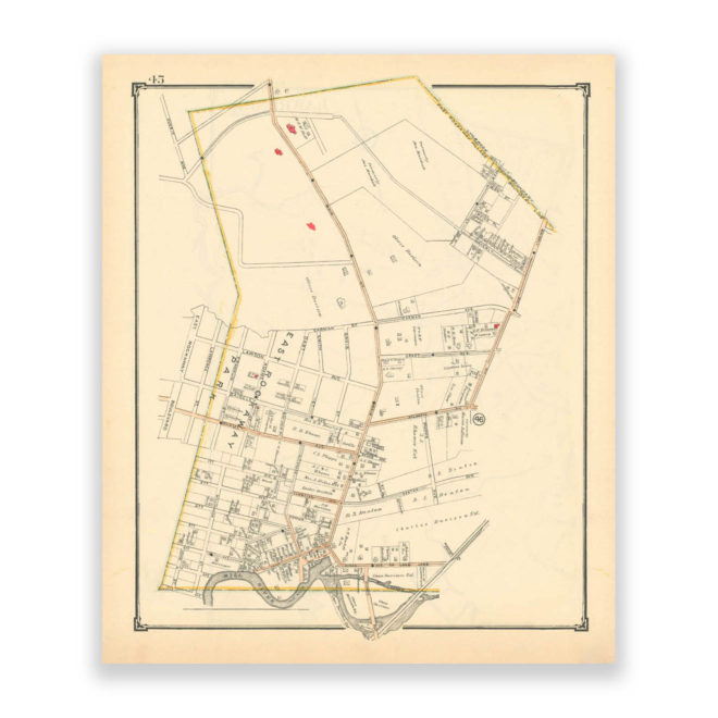 East Rockaway Park, Nassau County Long Island, Antique Map Reproduction - Plate 45