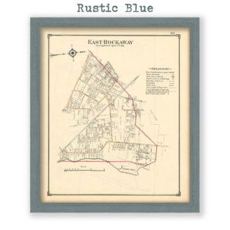 East Rockaway, Nassau County Long Island, Antique Map Reproduction - Plate 46