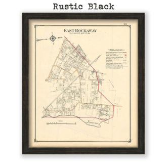 East Rockaway, Nassau County Long Island, Antique Map Reproduction - Plate 46