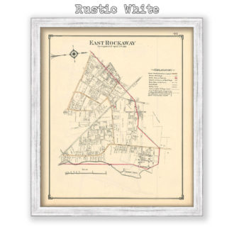 East Rockaway, Nassau County Long Island, Antique Map Reproduction - Plate 46