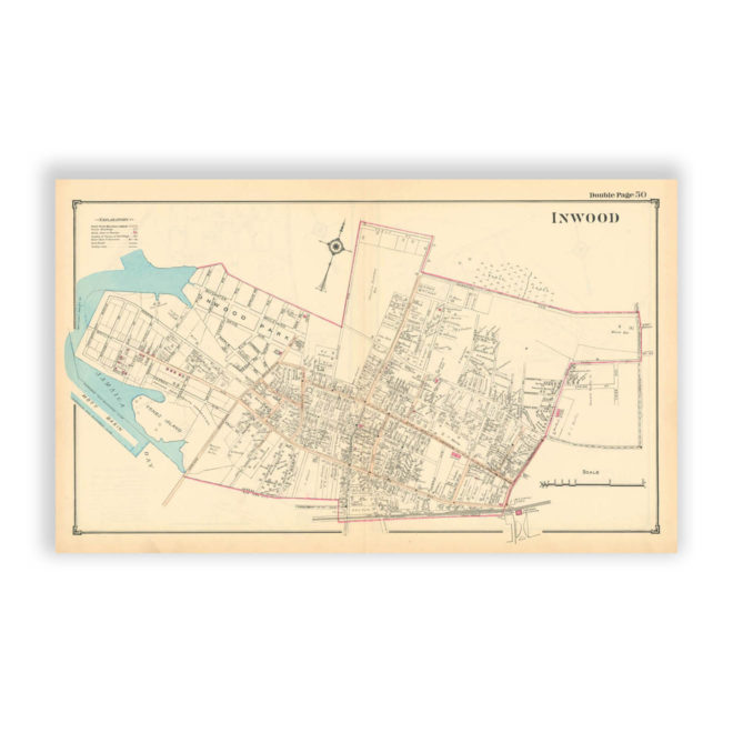 Inwood, Nassau County Long Island, Antique Map Reproduction - Plate 50