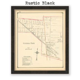 Central Park - Bethpage, Nassau County Long Island, Antique Map Reproduction - Plate 72