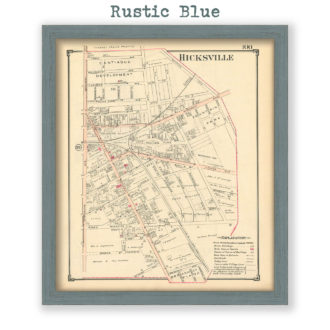 Hicksville, Nassau County Long Island, Antique Map Reproduction - Plate 100