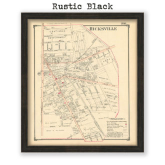 Hicksville, Nassau County Long Island, Antique Map Reproduction - Plate 100