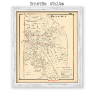 Hicksville, Nassau County Long Island, Antique Map Reproduction - Plate 100