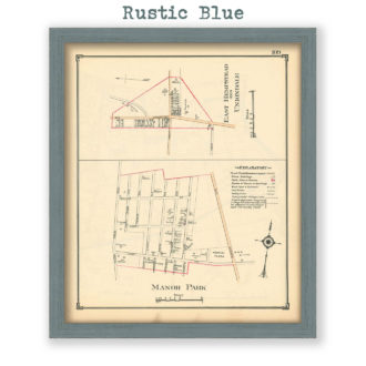 East Hempstead & Uniondale - Manor Park, Nassau County Long Island, Antique Map Reproduction - Plate 109