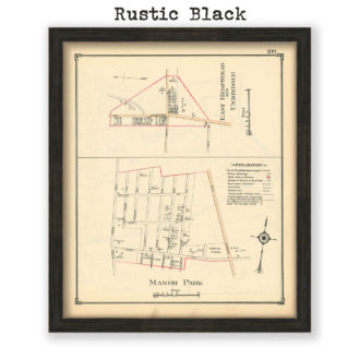 East Hempstead & Uniondale - Manor Park, Nassau County Long Island, Antique Map Reproduction - Plate 109